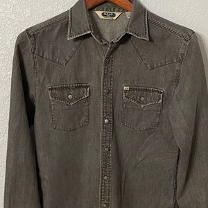 Denim “silver button” vintage shirt x Salt Western